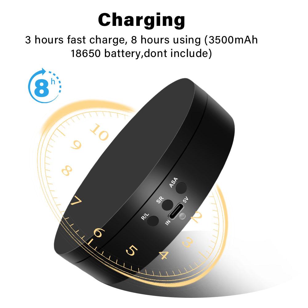 Motorised Rotating Mirror Display Stand,360 Degree Turntable, Jewellery Holder,USB Power Supply, Rotating Shooting, Three Speeds