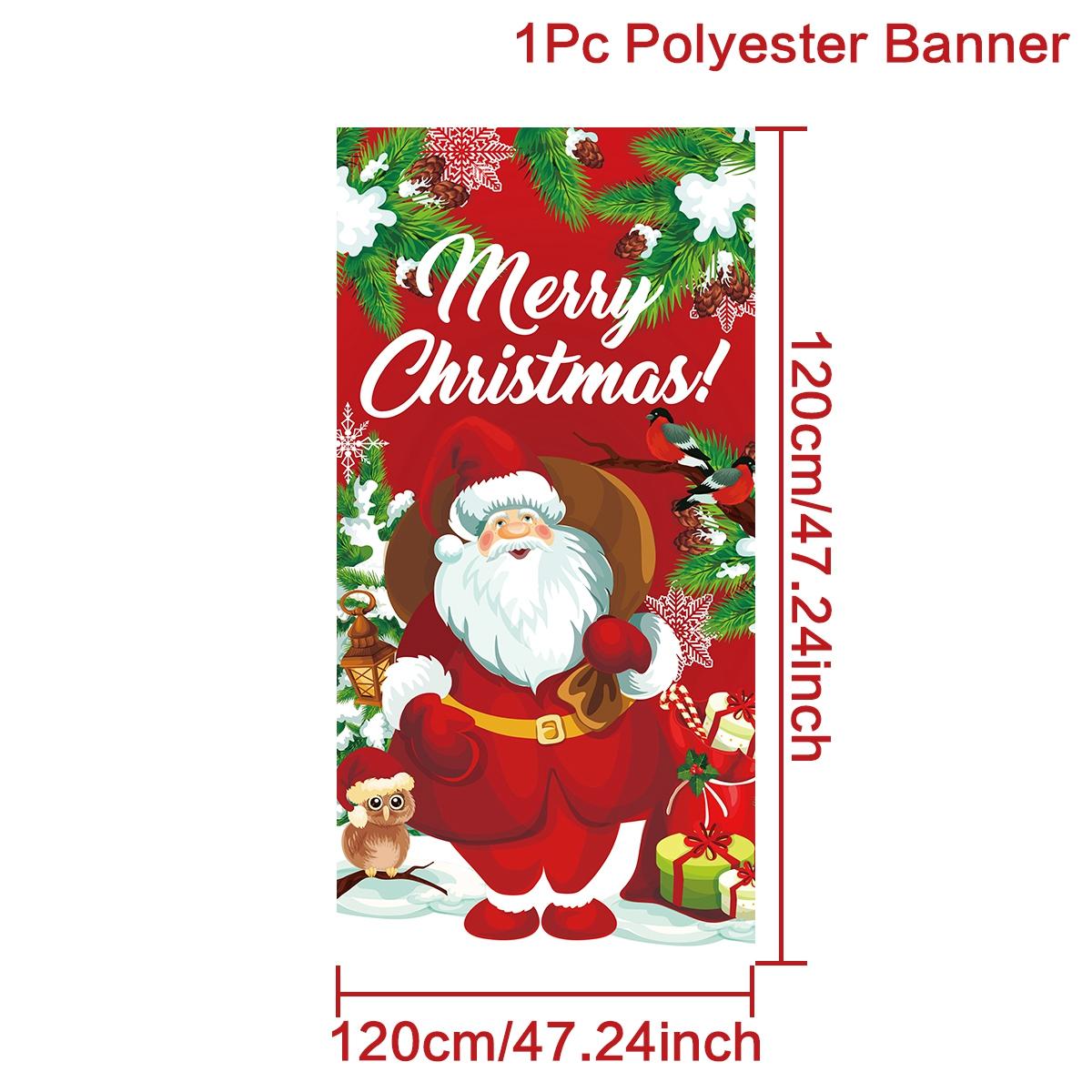 

Christmas Santa Claus Flag Navidad Natal Noel Tree Door Hanging Flag Banner Christmas Decorations For Home 2025 New Year 2025