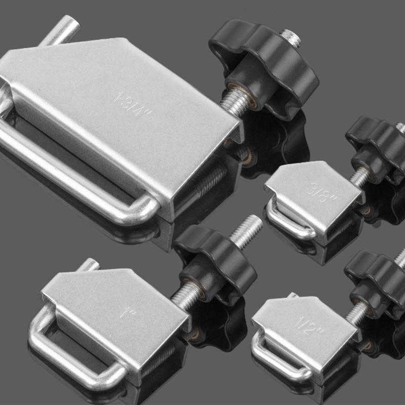 4 Piece Metal Tubing Clamp Fastening Tool High Tensile Steel Fasteners with Protective Finish for Workshop Household Use