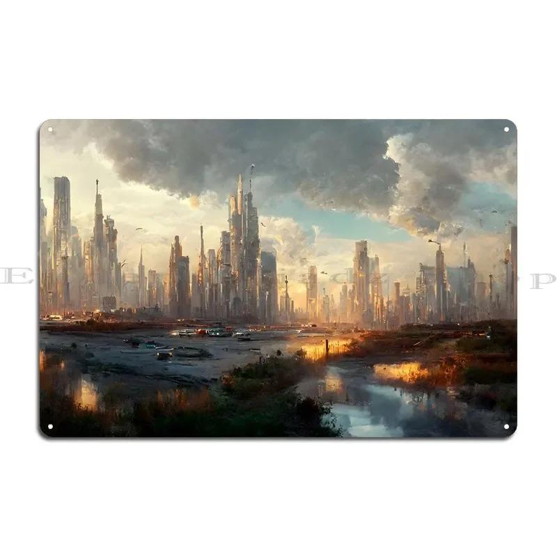 The Future Is Dark Metal Plaque Poster Party Painting Party Club Print Kitchen Tin Sign Poster 20x30cm（7.8x11.8inch）
