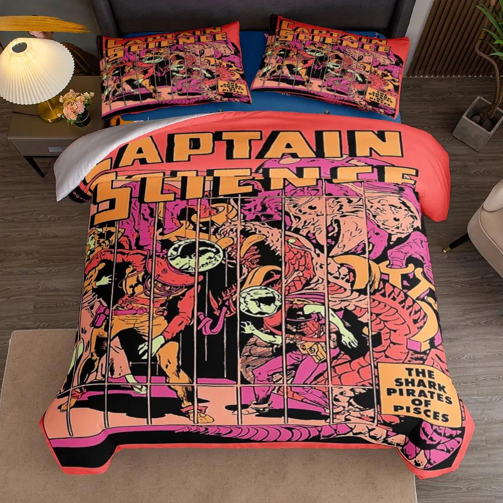 

Captain Science Duvet Cover Set King Queen Double Full Twin Single Size Bed Linen Set 135x200cm