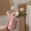 Puff Flower Crochet Bouquet Handmade Desk Decoration Artificial Flower Bouquet Eternal Flower Crochet Yarn Bouquet