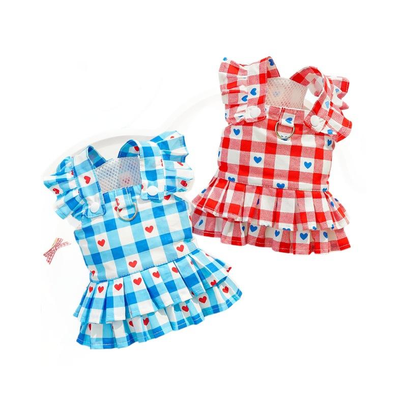 Princess Style Dog Clothes Traction Cat Strap Skirt Cat Dress Teddy Pet Corgi Dog Supplies