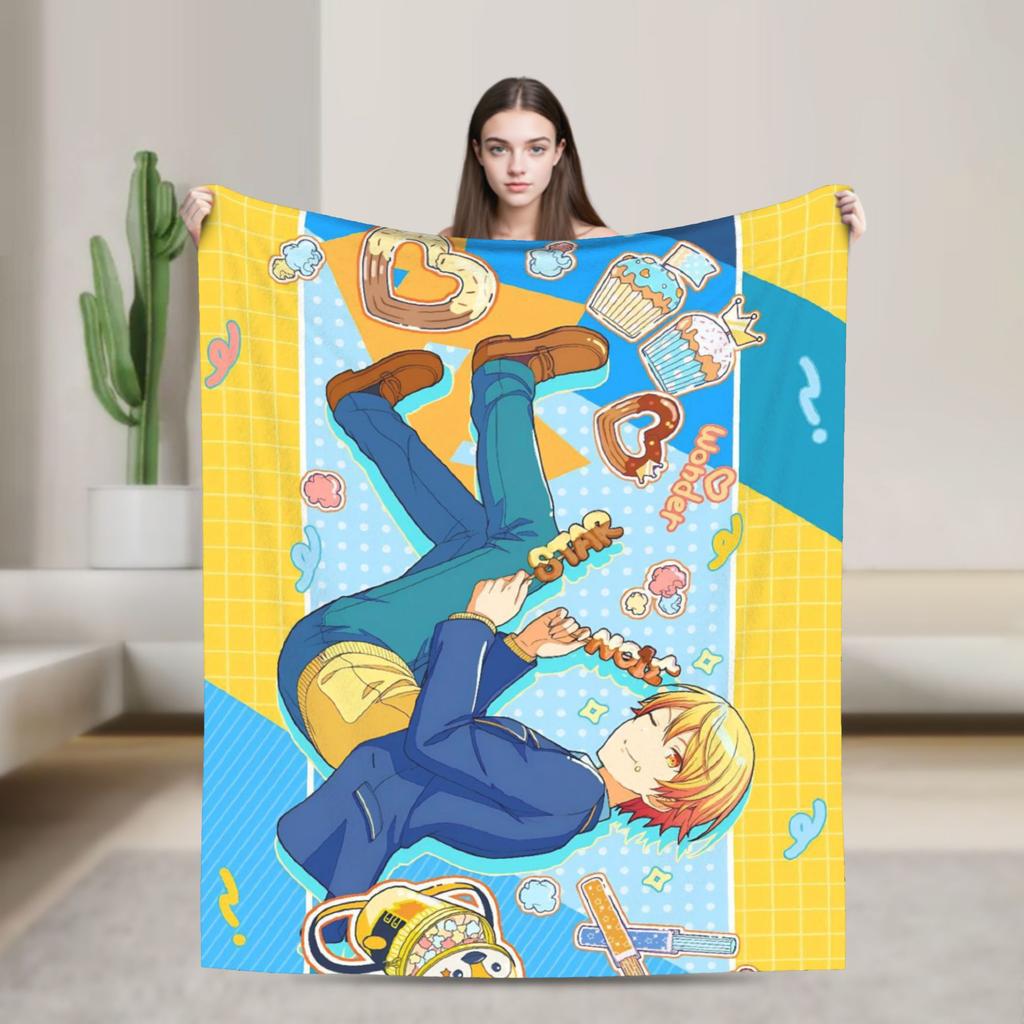 Tenma Tsukasa My Boyfriend Blanket Flannel Singer Anime Super Soft Throw Blanket For Bedding Couch Bedspread