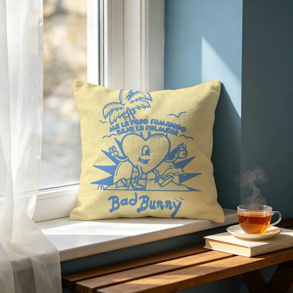 Rapper BBad Bunnyed Cushion Cover Cushion Cover Set Pcs x x x Pillowcase Decorative Sofa Home Decor