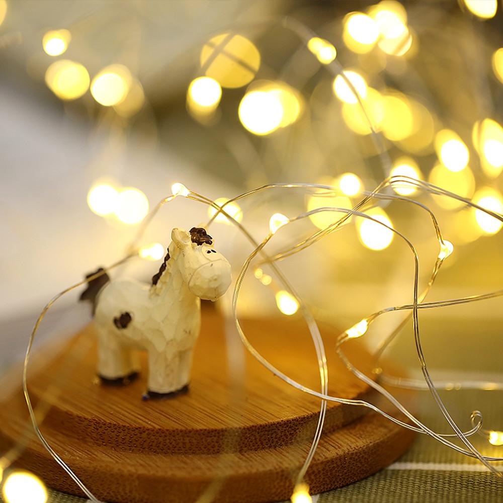 1pcs USB Powered LED String Lights 5M 50leds / 10M 100leds Silver Wire Fairy Garland for New Year Wedding Christmas Holiday Gift