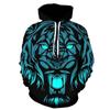 Autumn New Tiger Series Printed Sweatshirt 3D Sweatshirt Men's Loose Pullover Hoodie Sweatshirt