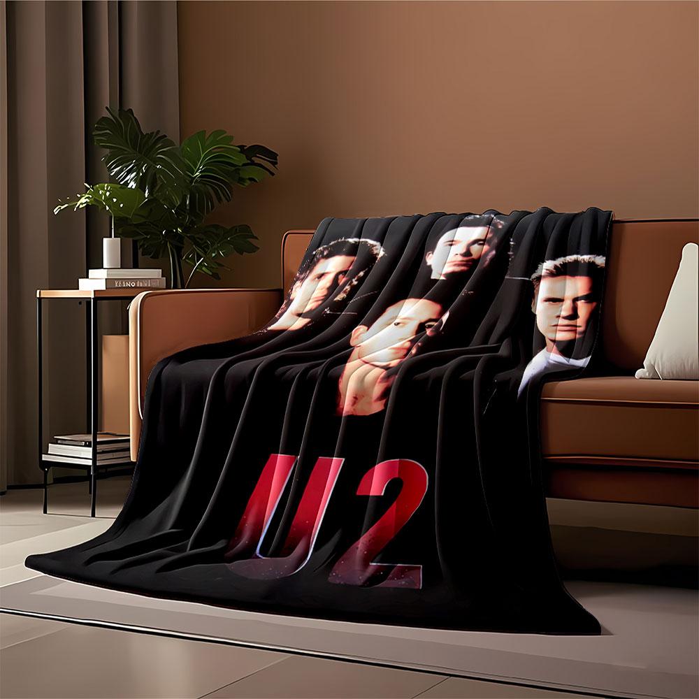 Band Poster Blanket with U2 for all seasons blanket lunch break throw gift