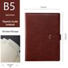 B5 Leather Business Notebook with Detachable Sleeve and Replaceable Core