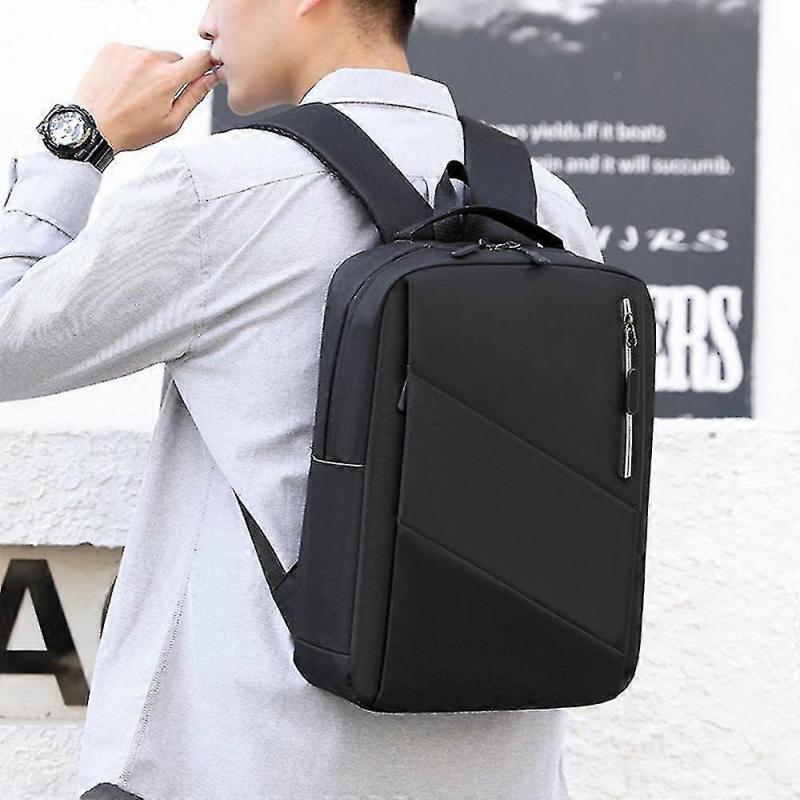 Business Backpack With Reflective Strip, Unisex Large Capacity Laptop Backpack Outdoor Travel Rucksack With Usb Charging Port