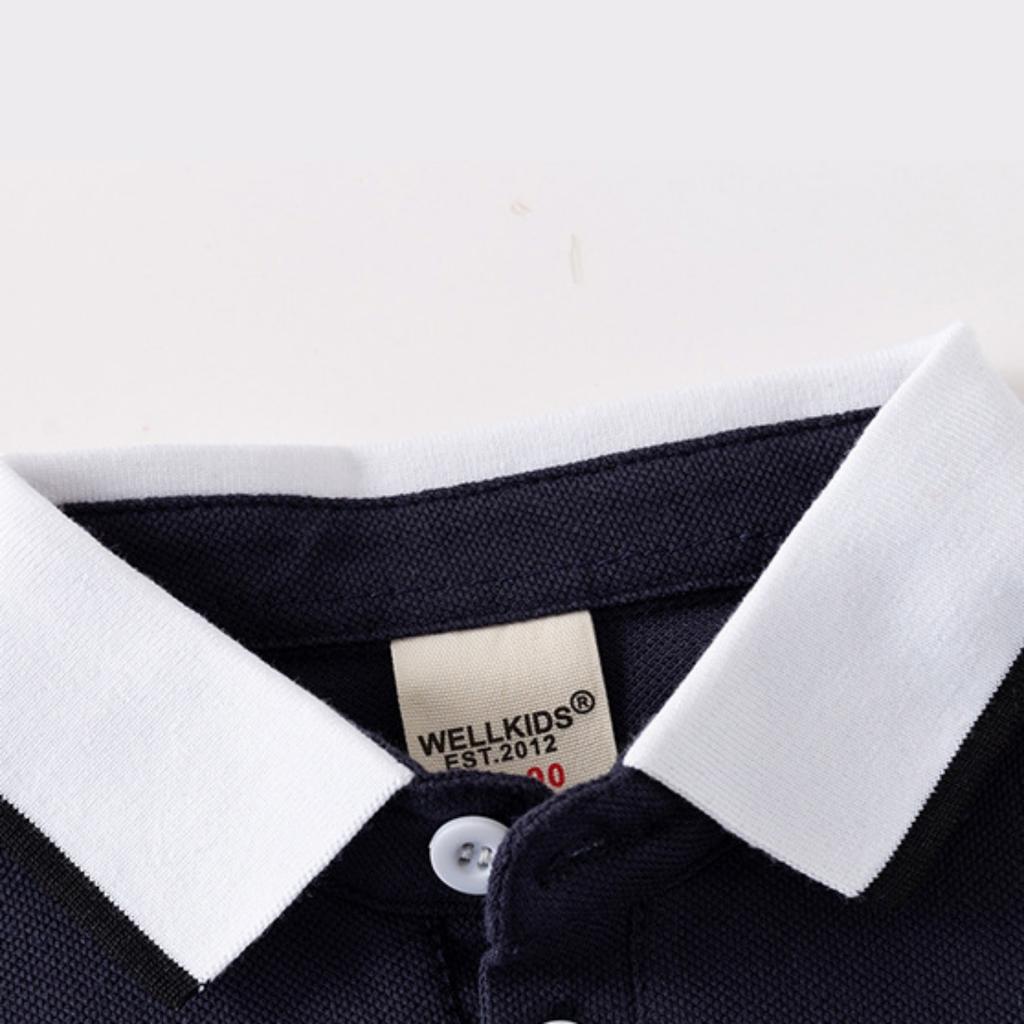 Boys' Short Sleeve Embroidered Top Korean Casual Shirt for Toddlers