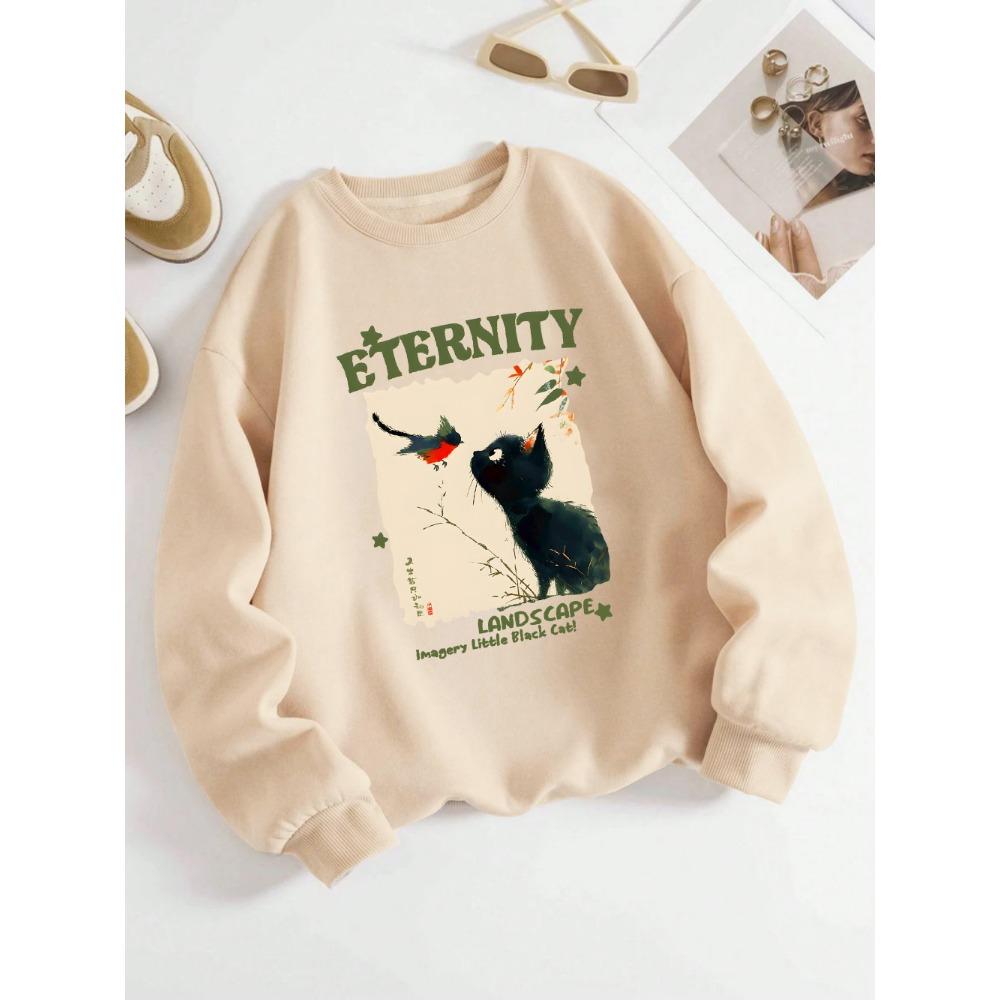 

Если бы Время могло остановиться в Момент Принты Худи Женские Зимние Толстовки Базовые Пуловер с Карманом Повседневная Удобная Одежда XL