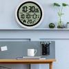Large Digital Wall Clock with Date Day Temperature Battery Operated Bathroom Clock Shower Clock with Suction Cup Gift