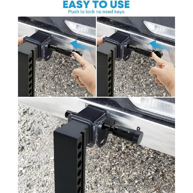 Kohree Trailer Hitch Lock 5/8 Inch, Hitch Pin Lock for Class III IV 2 Inches and 2-1/2 Inches Receiver, Locking Hitch Pin Tow Hitch Lock with Key,