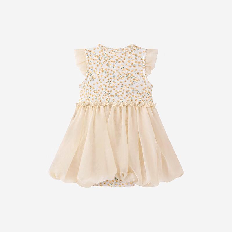 YEEHOO Girls' Summer Floral Short-Sleeve Bodysuit