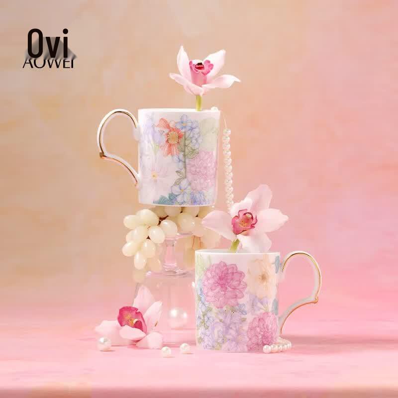 Aowei Jingdezhen Style Stainless Steel Tea Set