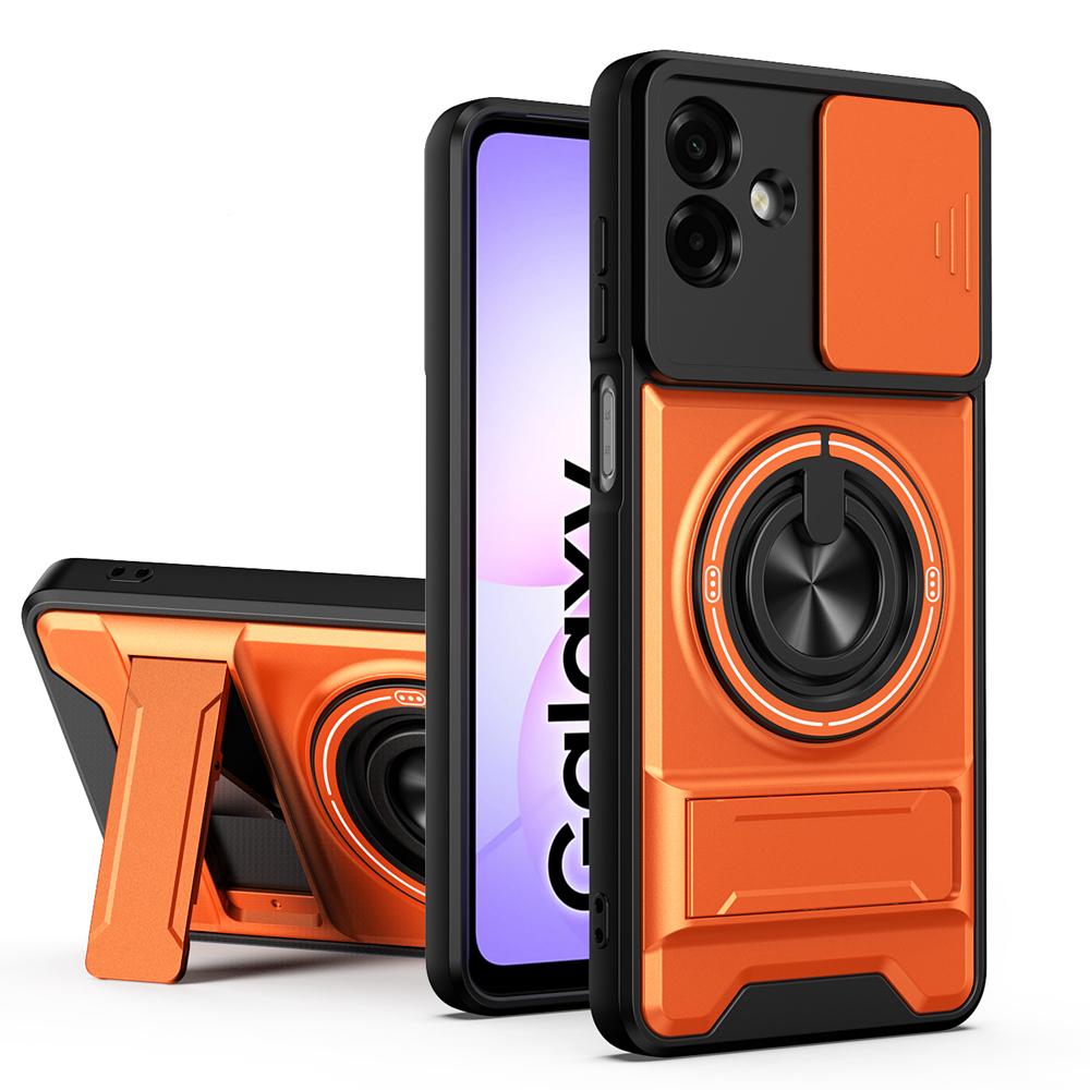 KEYSION Magnetic Phone Case for Samsung A07 A06 4G A05 Slide Camera Protection Upright Kickstand 360 Ring Shockproof Back Cover