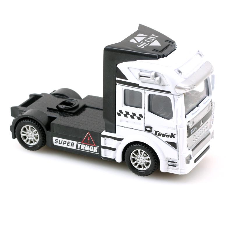 Kids' Pull-Back Alloy Container Transport and Tanker Trailer Truck Toy Model