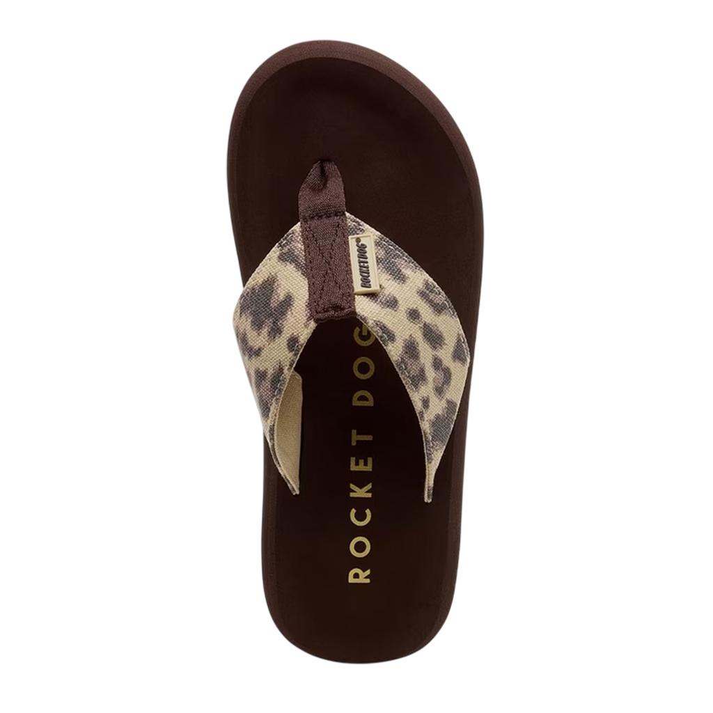 ROCKET DOG Womens/Ladies Adios Leopard Print Flip Flops