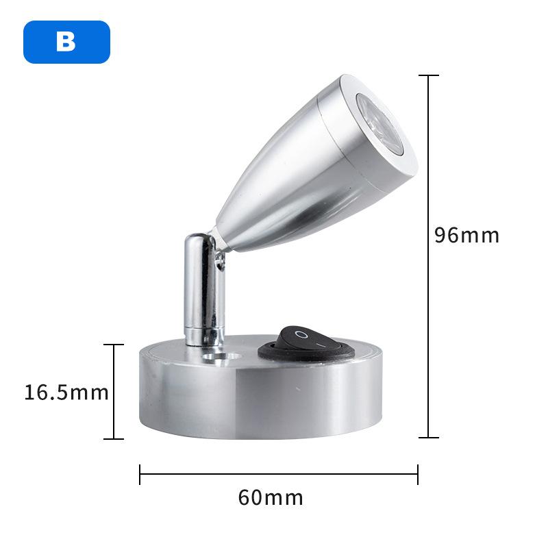 

DC12V светодиодный точечный светильник для чтения RV Boat Caravan Camp Trailer у кровати 3W алюминиевый точечный светильник регулируемое внутреннее освещение с выключателем 1W Cold White