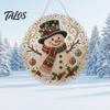 Outdoor Christmas Tree Decor Faux Pearl Art Kit, DIY Rhinestone Gem Painting Craft, Santa Festive Home Items Stocking Elk Pattern Hanging Suncatcher
