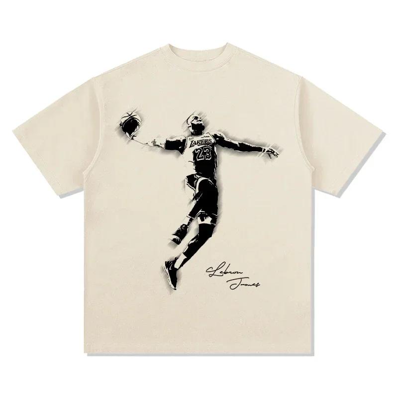 ZX TEE NBA star portrait short sleeved T-shirt  Printed Short Sleeve T-shirt Men Distress American Women Tshirt 2025