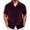 Men's Summer Loose Trend Short Sleeve Shirt Cuban Collar Short Sleeve Shirt