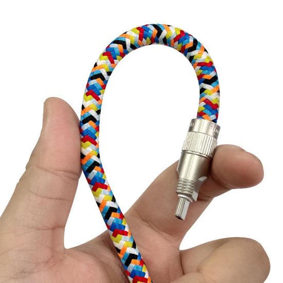 USB Cable Multi Charging Cord PD 60W Fast Charging Data Cable 2-in-1 for Apple Type C Devices Phone Hanging Rope Charging Cable Data Transfer