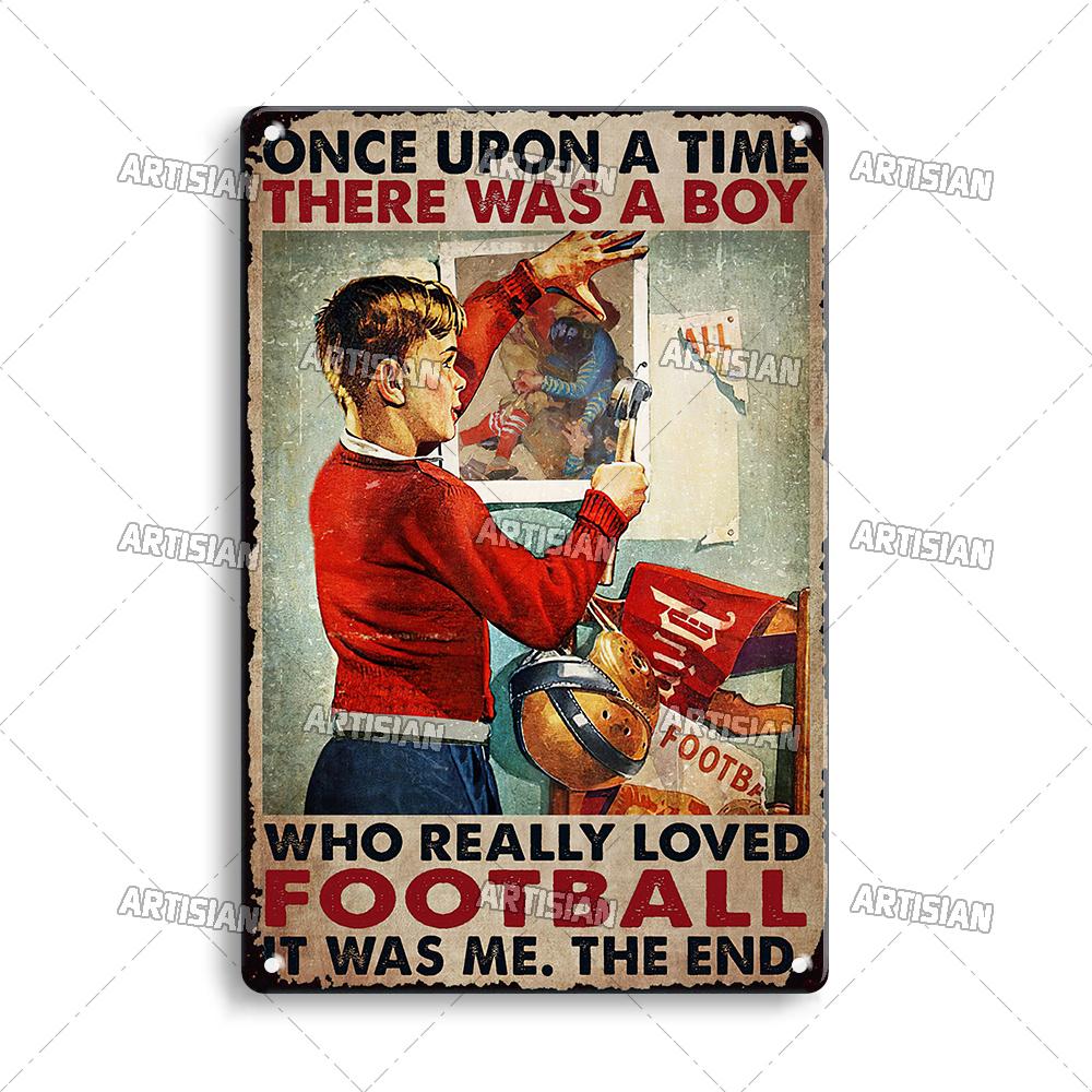 

Artisian Football Metal Sign Sport Retro Tin Poster Vintage Decorative Plate Wall Decor Garage Bar Pub Club Hotel Cafe Kitchen 20x30cm（7.8x11.8inch）