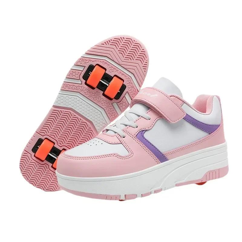 New Cross-Border Roller Skate Shoes For Men Women Children Detachable Deformable Wheels Inline Skating Shoes Ice Skating Shoes