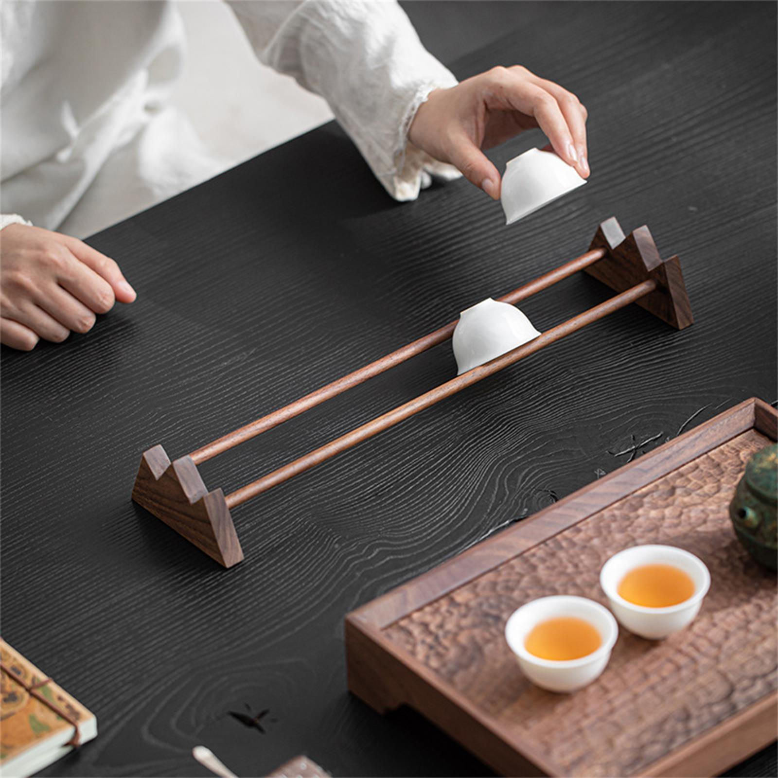 

Подставка для чашек для чая Kungfu, слив для влюбленных, поднос для сервировки из дерева straight