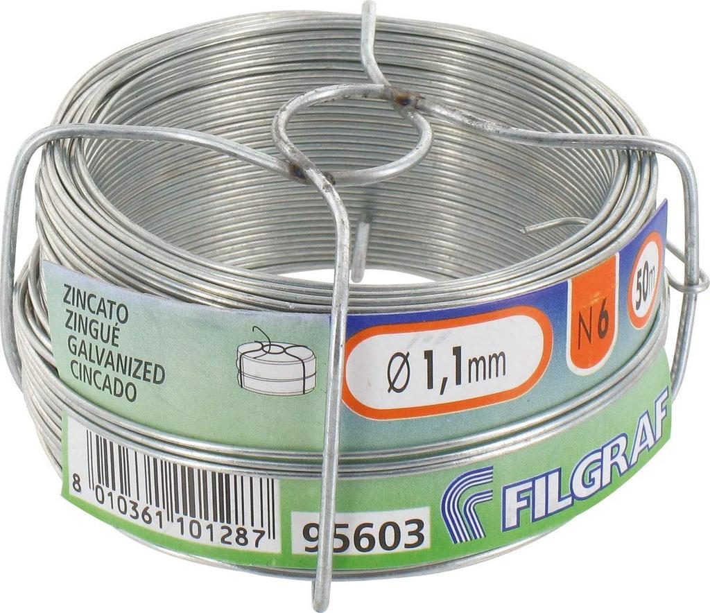 alambre zincado n° 4 - 0,90mm x50m - 250g