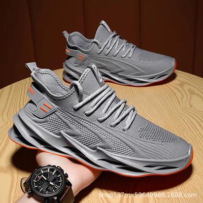 Męskie Sneakersy Wiosenna Moda Outdoorowe Modne Siateczkowe Oddychające Modne Pasujące do Wszystkiego Lekkie Buty na Deskę Trenerzy Casualowe Sneakersy