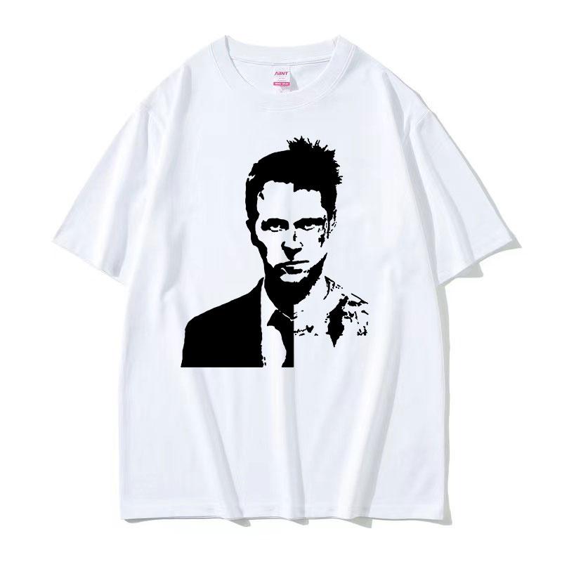 Vintage Fight Club Print Graphic Tee Shirt Unisex's High Quality Fashion Cotton T-shirt Summer Casual Oversized T Shirts Streetwear