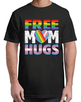 Câlins Gratuits pour Maman Fierté Maman LGBTQ Cœur arc-en-ciel Vintage Adulte S-4XL T-shirt Unisexe