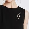 Brooch Women Elegant Music Note Charm Jewelry