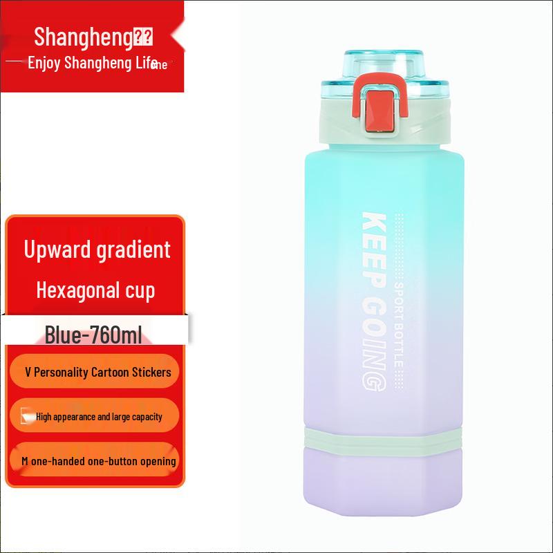 Hexagonal Gradient Water Bottle