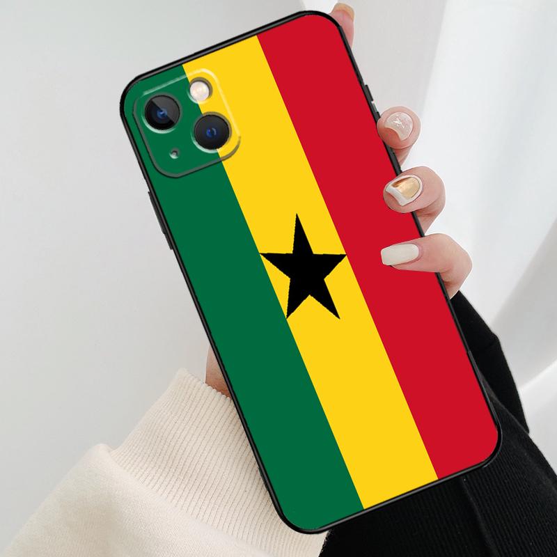 Ghana Flag Banner National Phone Case For iPhone 17 Pro Max 16 15 14 11 12 13 Pro Max mini 15 16 Plus 16e 17 Air Cover