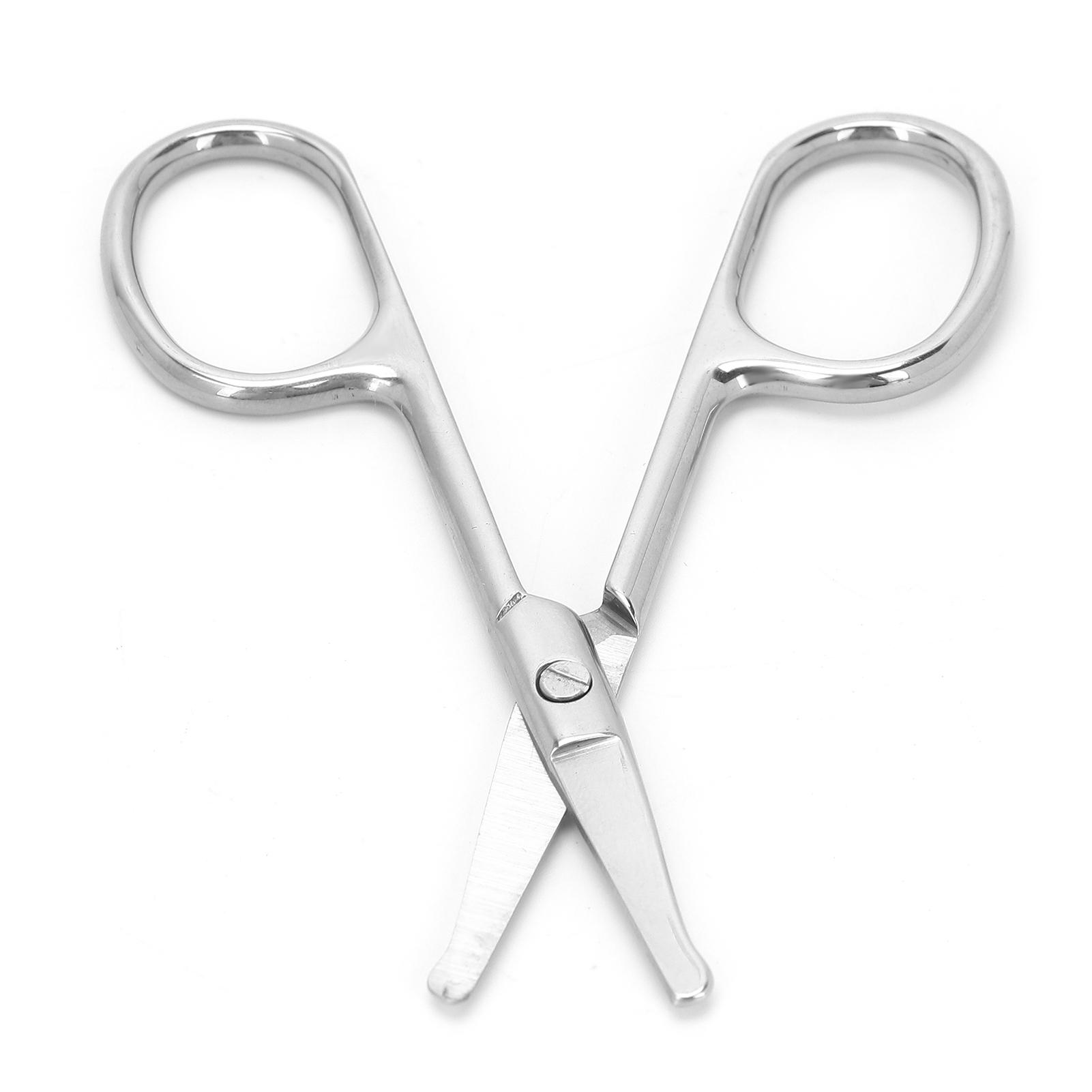 

Ножницы для волос в носу, ножницы из нержавеющей стали с закругленным кончиком для бровей, усов, бороды(MJ-WB094 )