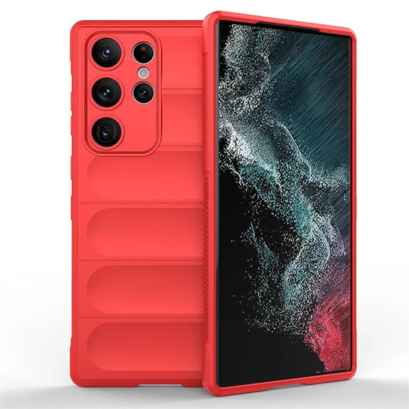 Pro Samsung Galaxy S22 S23 Plus S22 S23 Ultra S21 S23 FE 5g zadní kryt telefon pouzdro z tekutého silikonu proti pádu nárazuvzdorné Coque