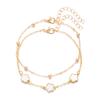 Lucky Five Leaf Flower Charm Anklets for Women Simple Layered Chain Anklet Leg Bracelets Beach Foot Chain Jewelry Accessories