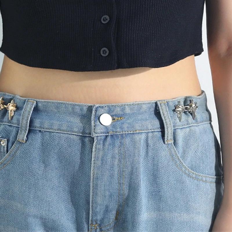 Buckle Four Pointed Star Waist Buckle Decorative Buttons No Sewing Nail-free Detachable Button for Jeans Waist Adjustment Tools