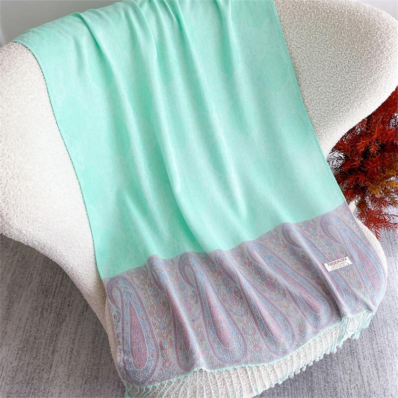 Women Paisley Scarf Jacquard Cashmere Feeling Shawls Tassel Blanket Wraps Lady Scarves Foulard Bufanda Pashmina Poncho Stoles