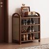 Retro Multi-layer Rattan Shoe Rack: Compact Shoe Cabinet for Entrance & Dorm, 2026 Design