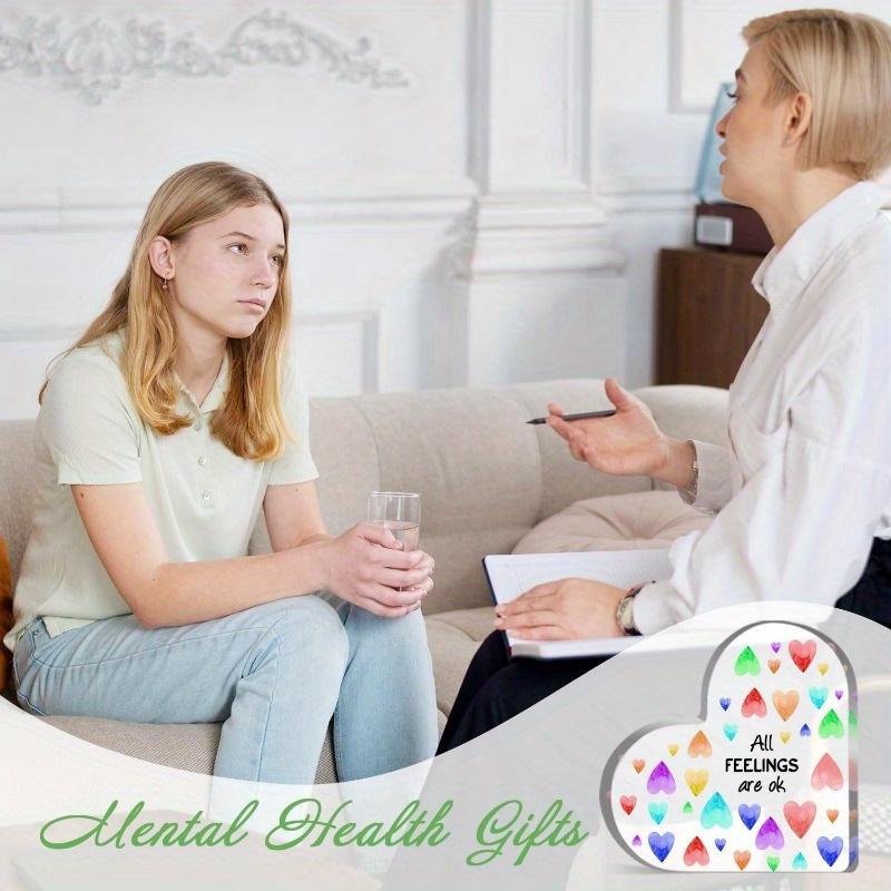 Psychotherapy Affirmations Heart - Positive Mental Health Decor for Counseling Spaces