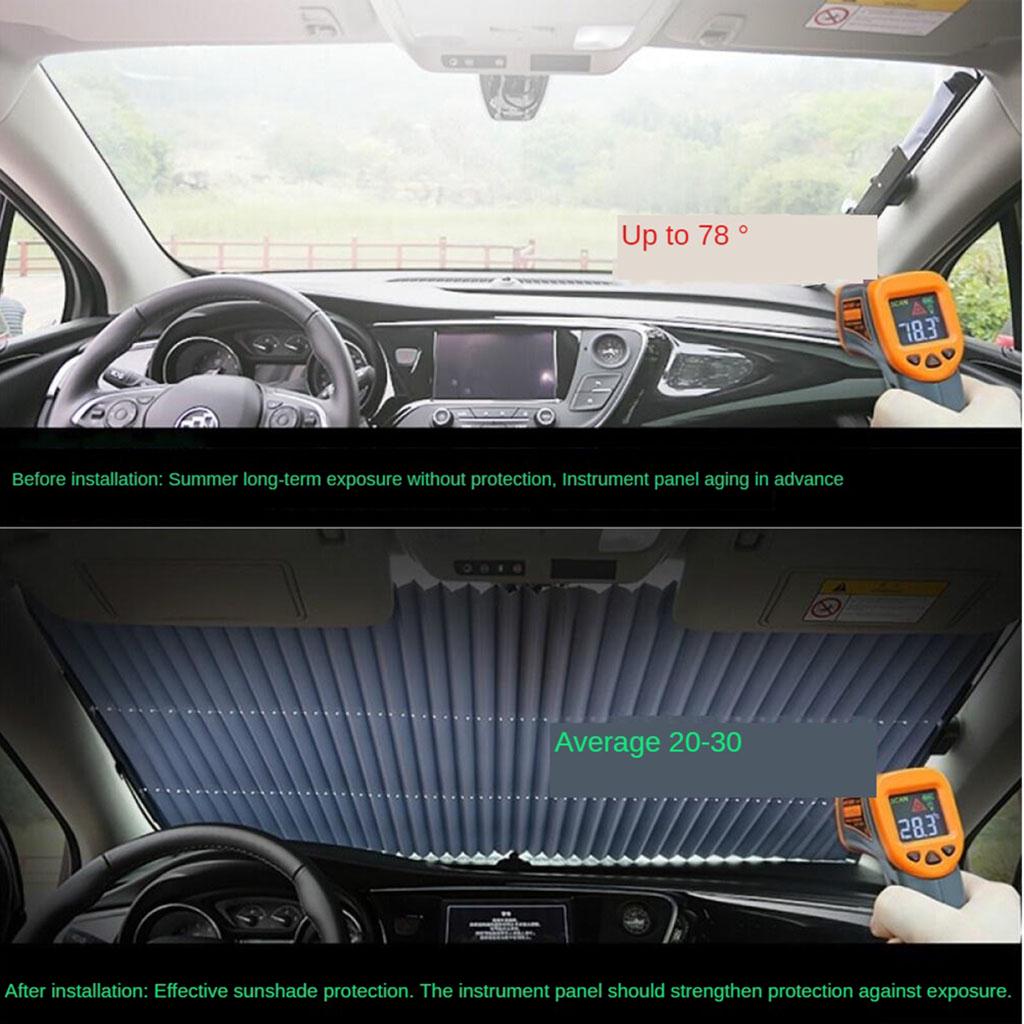 1 Set Car Windshield Retractable Curtain Sunshade anti-UV Protection Car Rear Window Sun Visor Auto Sun Shade Cover