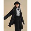 INMAN Women's 2025 Winter Pure Wool Double-faced Scarf Collar Coat