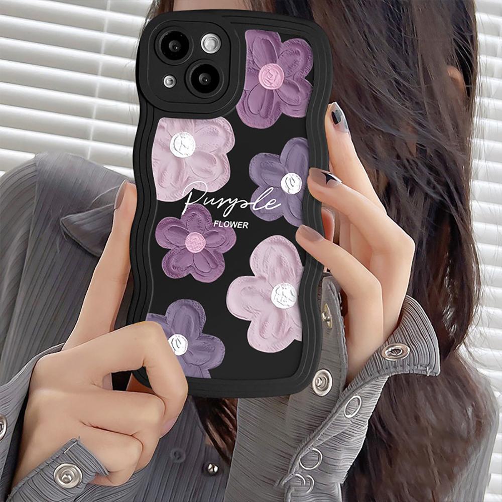 Flower Phone Case For iPhone 11 15 13 14 Pro Max 12 X XR XS 7 8 Plus 6S SE  15promax Silicone TPU Shockproof Cover Bumper