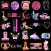 10/50pcs Vintage Pink Egirl Charm Y2K Stickers Aesthetic 90s Graffiti Stickers for DIY Luggage Laptop Skateboard Motorcycle Bicycle Stickers