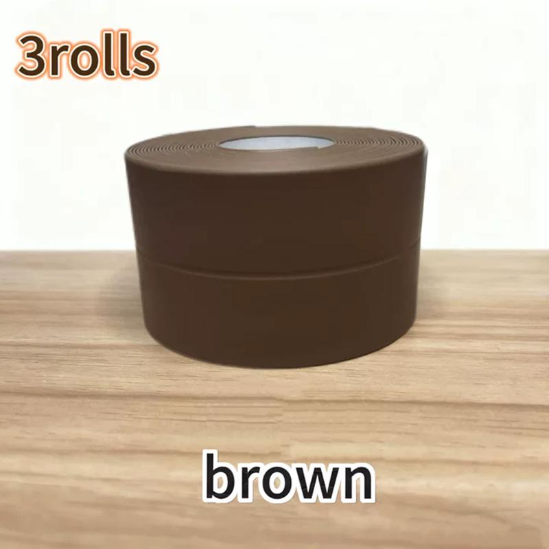 1-3 Rolls Waterproof and Mold Proof Toilet Sealing Strip, Kitchen Bathroom Self-adhesive Sealing Tape, Bathroom Waterproof Tape